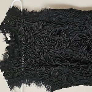 LBD Lace trim with black textured design